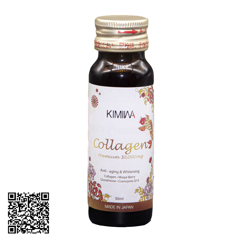 Collagen Đẹp Da Kimiwa Collagen Premium 10,000mg Nhật Bản 10 Chai/Hộp