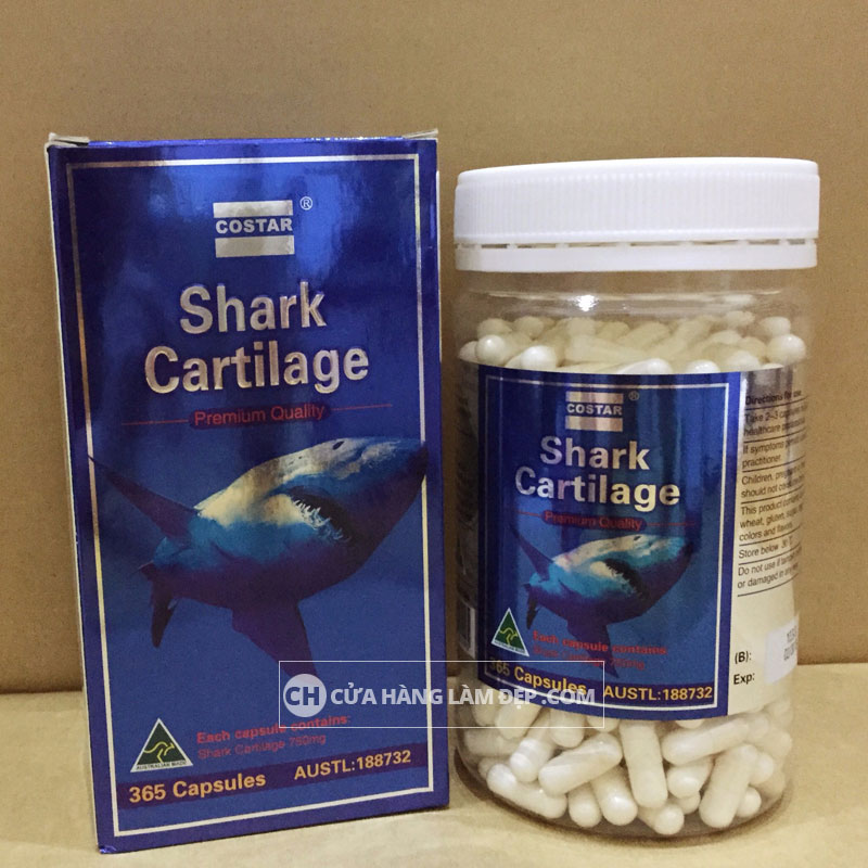 Viên uống sụn vi cá mập Costar Shark Cartilage 750mg hộp 365 viên