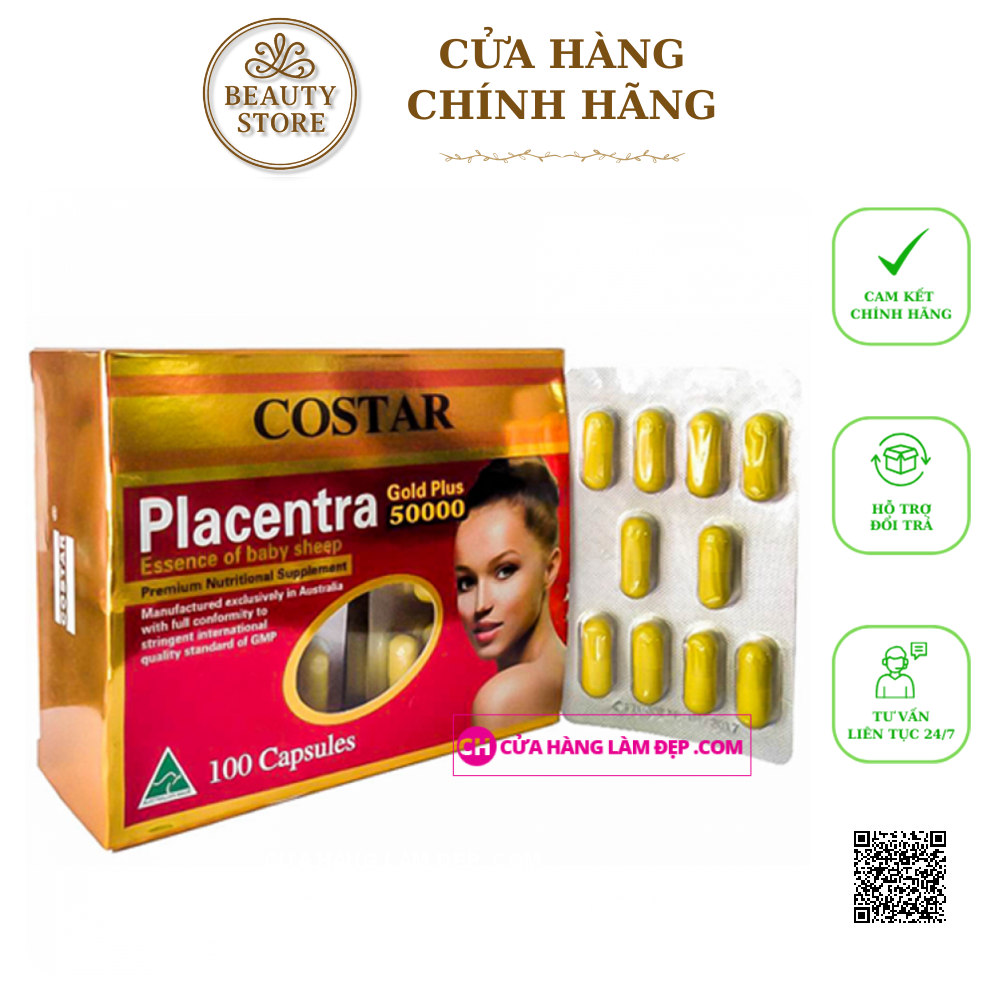 Cừu Costar Placenta Essence Of Baby Sheep Gold Plus (50000mg X 100 Viên)