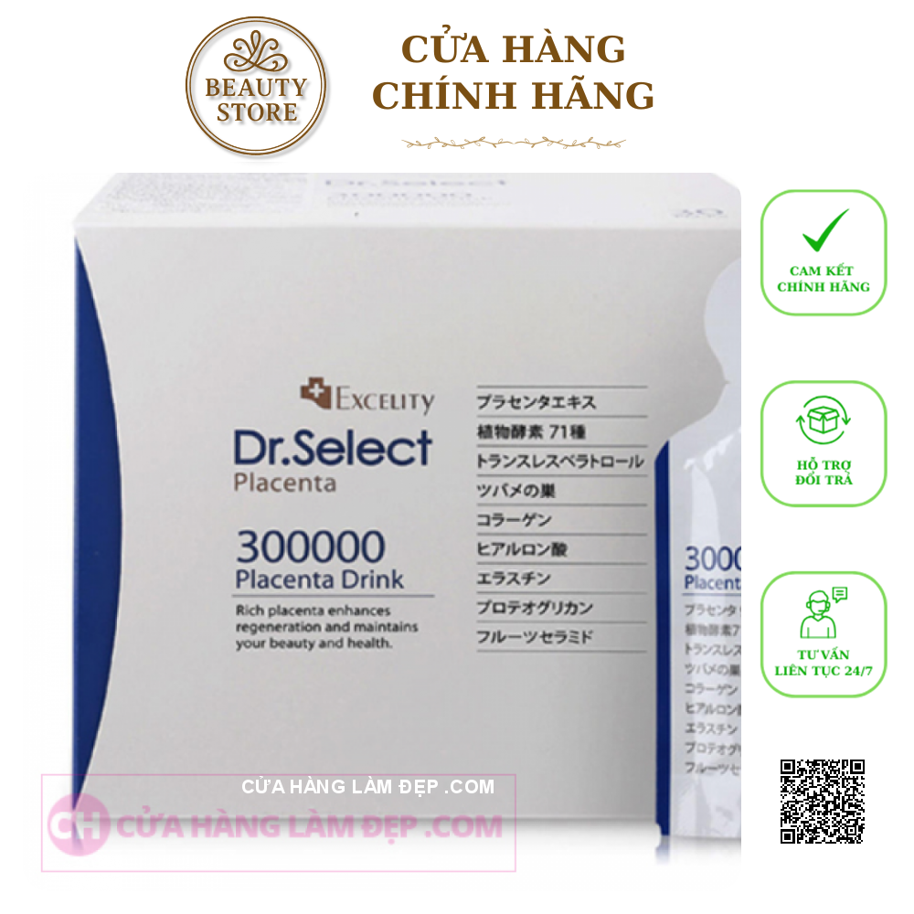 Tinh Chất Nhau Thai Heo Cao Cấp Dr Select Placenta Drink 300000mg Dạng Túi Uống