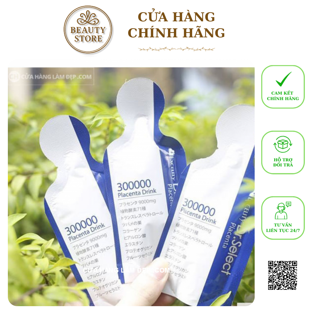 Tinh Chất Nhau Thai Heo Cao Cấp Dr Select Placenta Drink 300000mg Dạng Túi Uống
