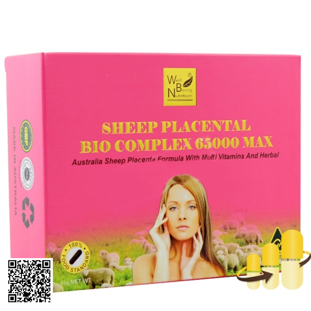 Nhau Thai Cừu Maxi 65000mg Max Sheep Placental Bio Complex (100 Viên)