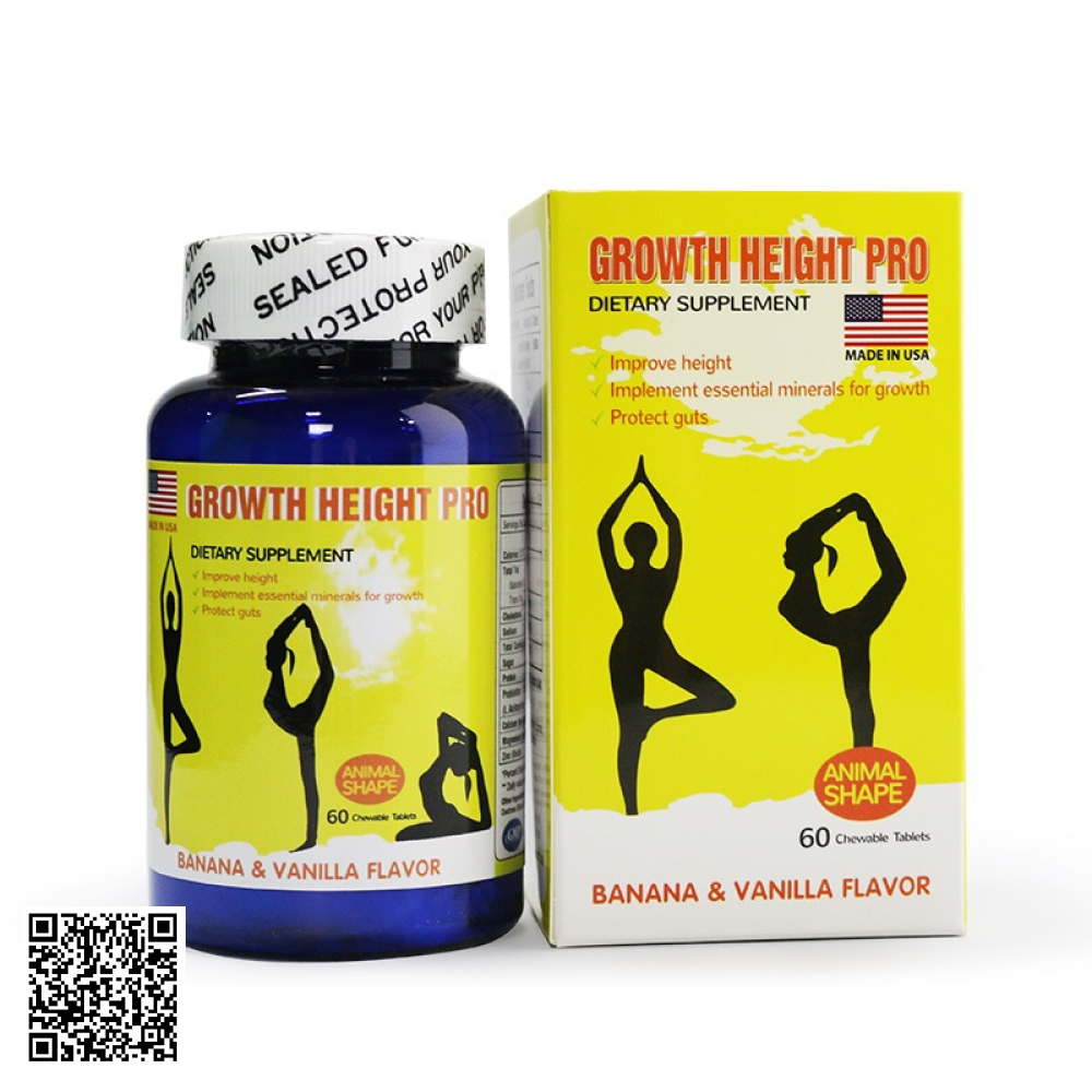 Viên uống Tăng Chiều Cao Growth Height Pro Của Mỹ (60 Viên)
