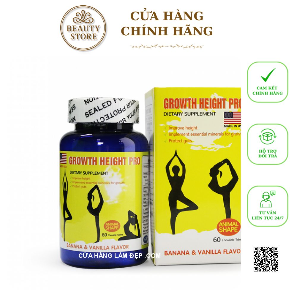 Viên uống Tăng Chiều Cao Growth Height Pro Của Mỹ (60 Viên)