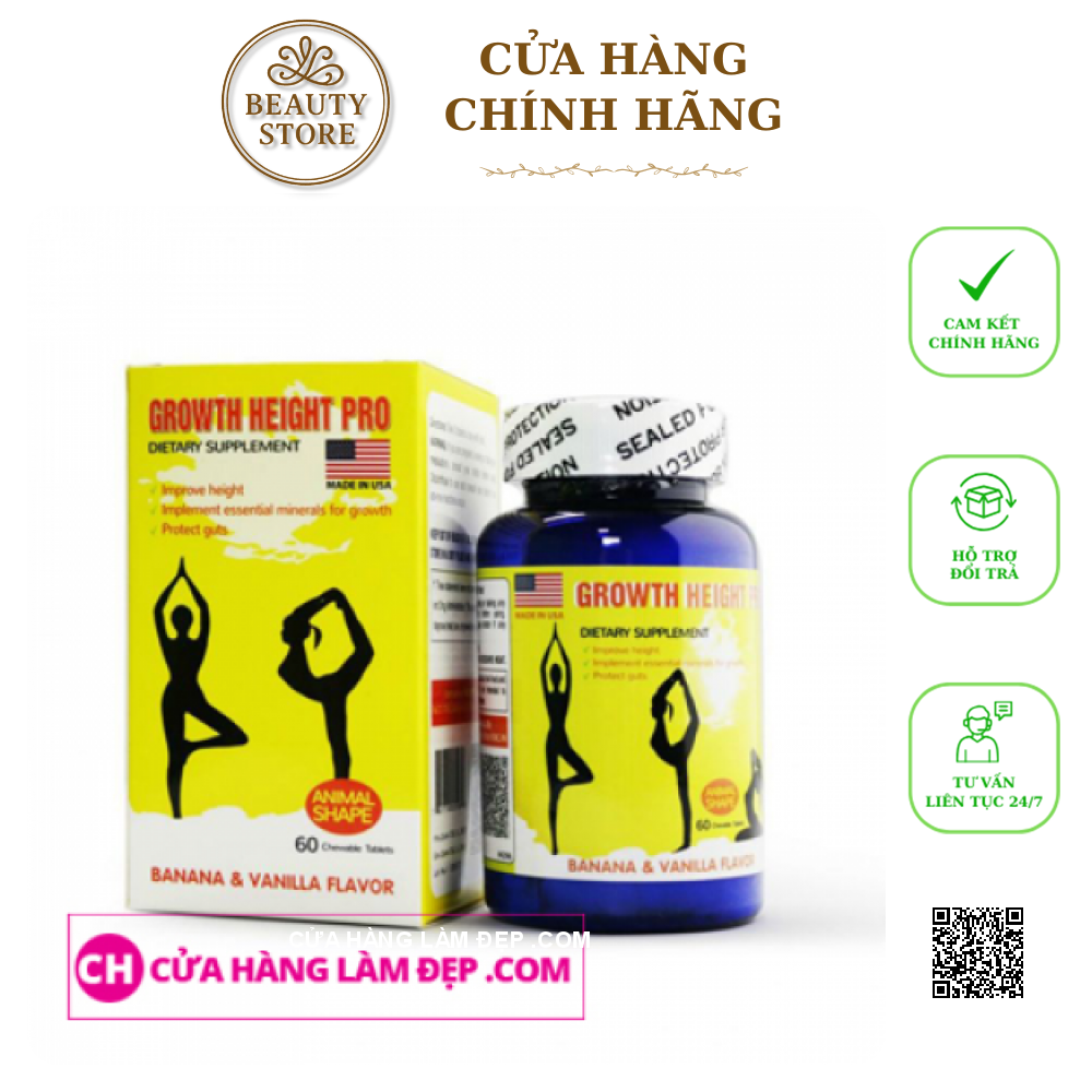 Viên uống Tăng Chiều Cao Growth Height Pro Của Mỹ (60 Viên)