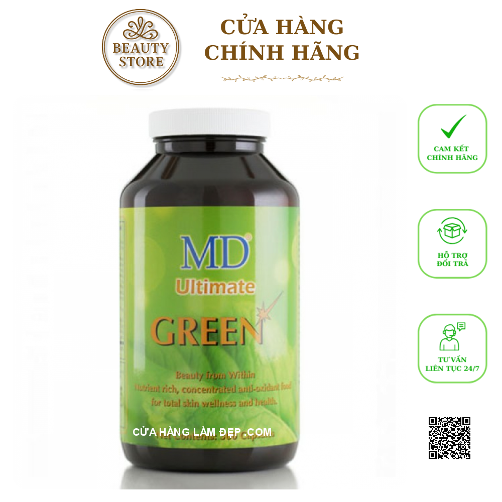 Viên Uống Giúp Giảm Mụn Làm Đẹp Da Giải Độc Tố MD Ultimate Green