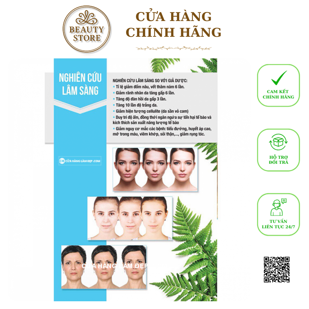 Viên Uống Trắng Da hỗ trợ Hỗ Trợ Chống Nắng Beauty Skin Plus USA Mẫu Mới 2019