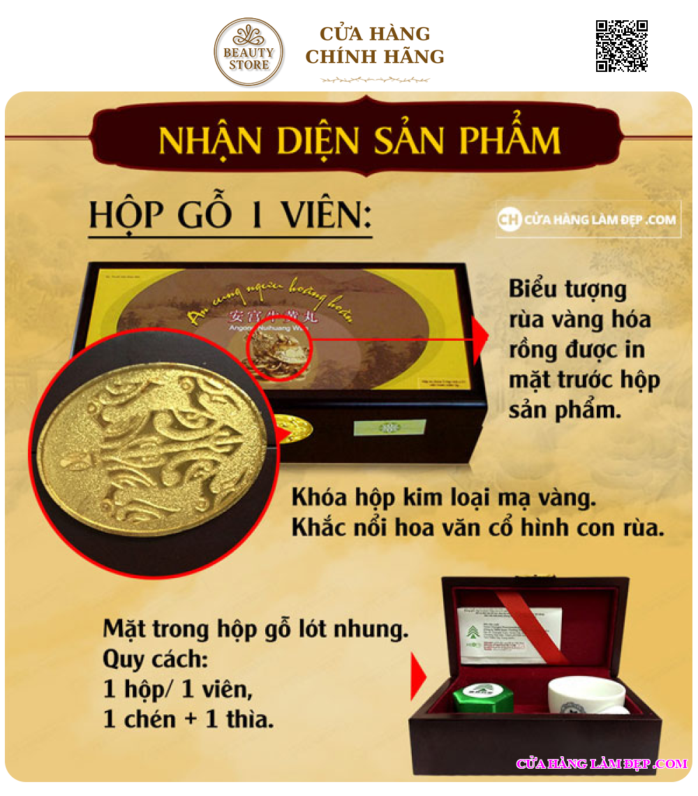 An Cung Rùa Vàng (Hộp 1 Viên)