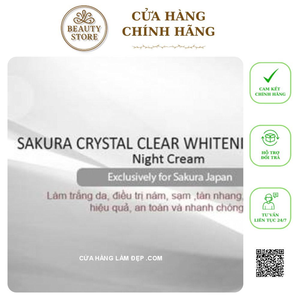 KEM TRỊ NÁM TRẮNG DA SAKURA WHITENING NIGHT CREAM