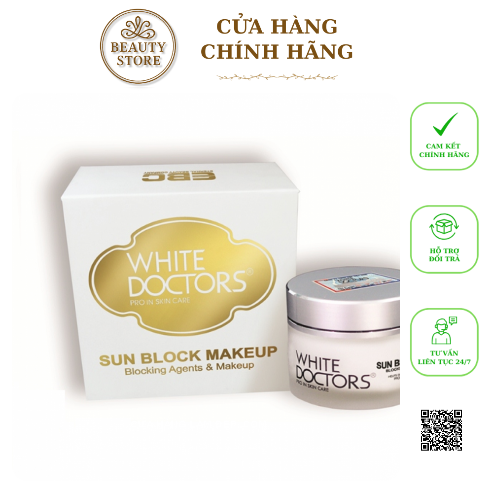 Kem Trang Điểm Trắng Da Mặt Siêu Chống Nắng White Doctors Sun Block Makeup