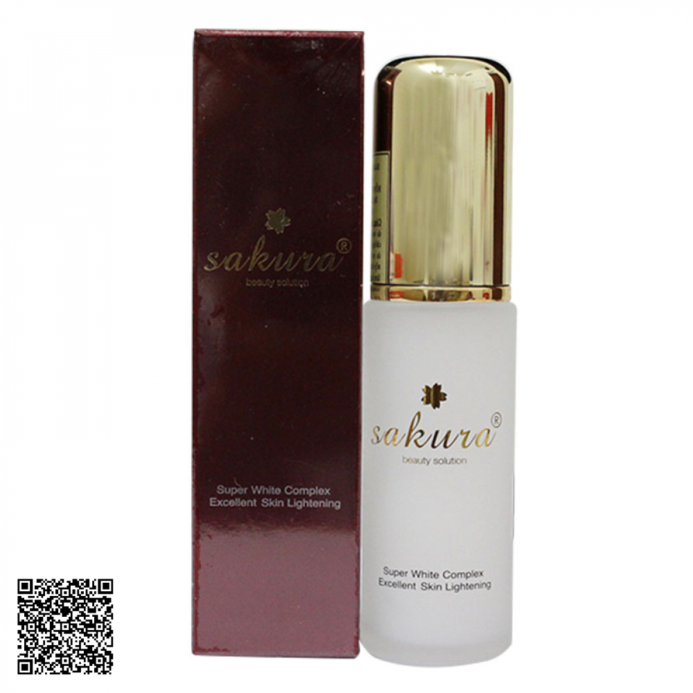Kem Dưỡng Trắng Da Hỗ Trợ Ngừa Lão Hóa Ngày Và Đêm Sakura Super White Complex Excellent Skin Lightening Nhật Bản 30g