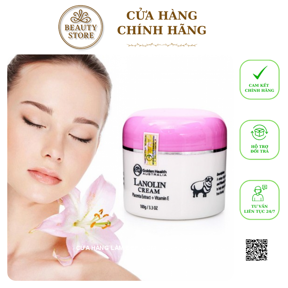Kem Mỡ Cừu Golden Health Lanolin Cream 100gr