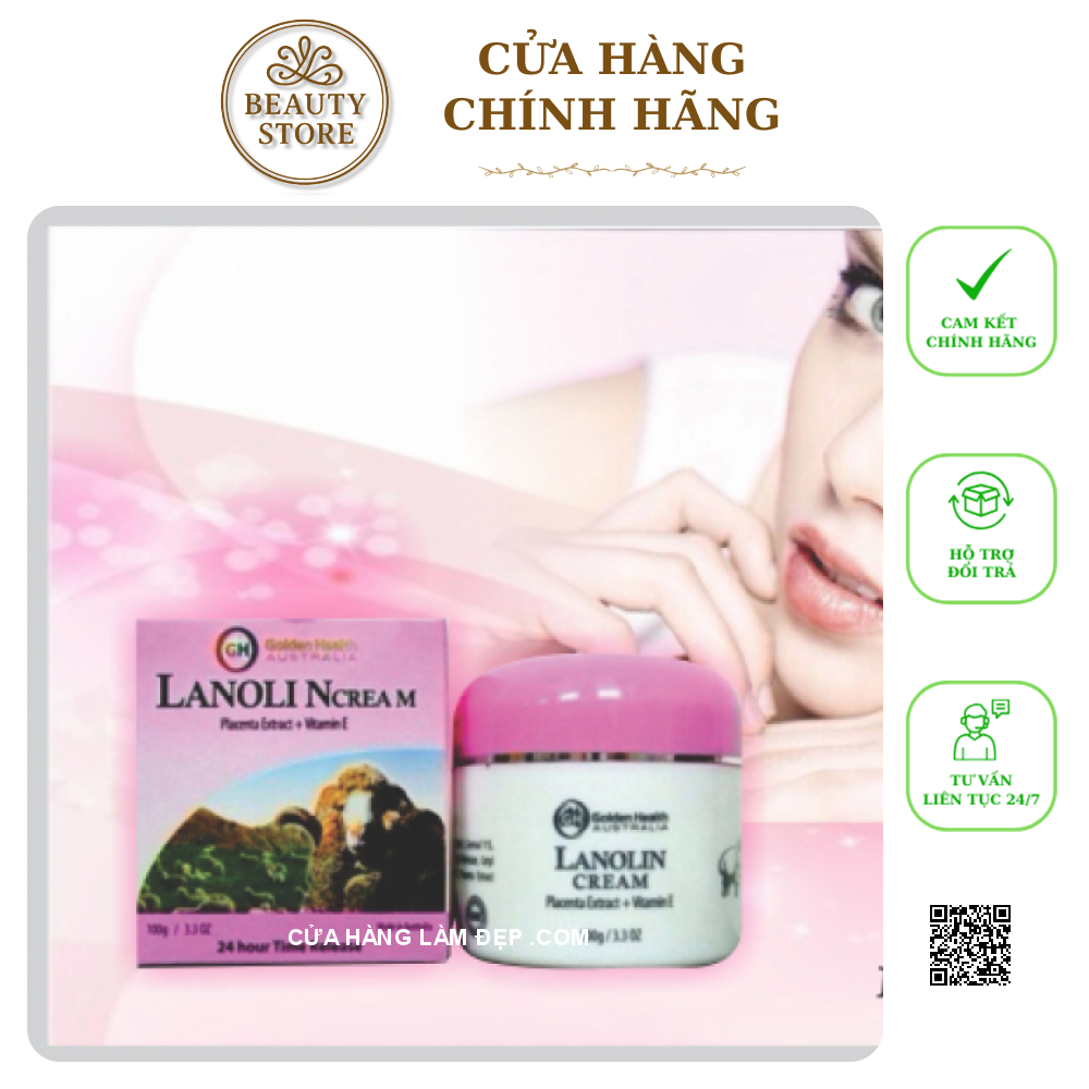 Kem Mỡ Cừu Golden Health Lanolin Cream 100gr