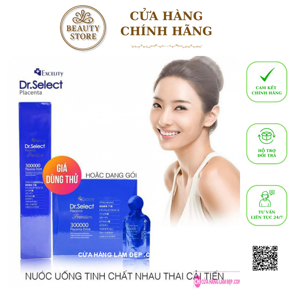 Tinh Chất  Nhau Thai Cao Cấp Dr Select Placenta Premium 300000mg (15g X 30 Gói)
