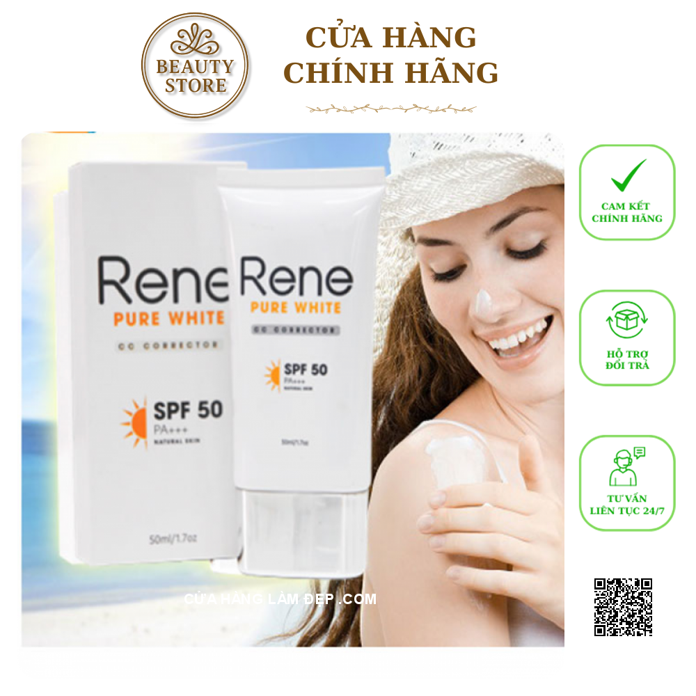 Kem trang điểm chống nắng Rene Pure White CC cream Corrector SPF50 PA+++