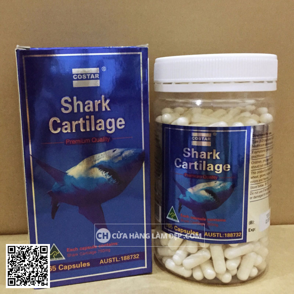 Viên uống sụn vi cá mập Costar Shark Cartilage 750mg hộp 365 viên