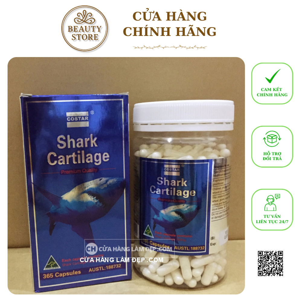 Viên uống sụn vi cá mập Costar Shark Cartilage 750mg hộp 365 viên