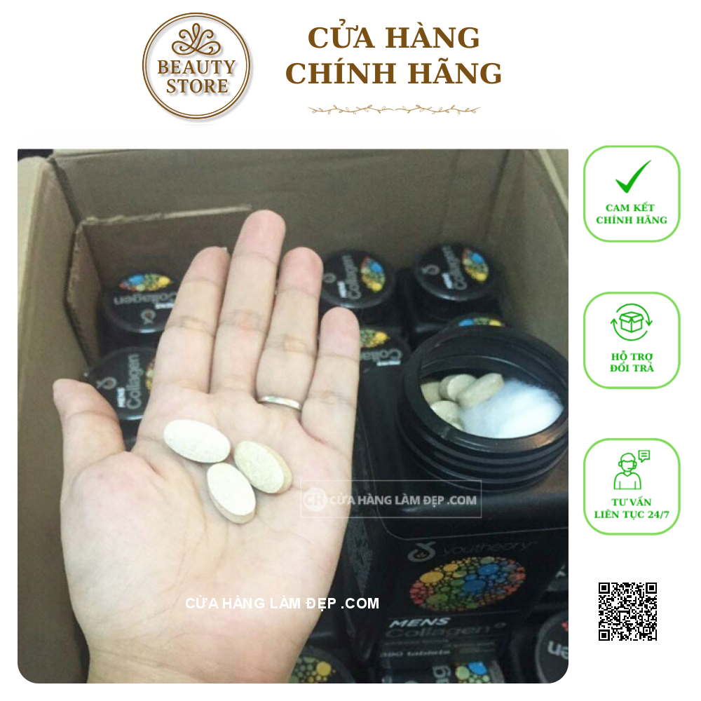 Viên uống Collagen Youtheory Mens Type 1, 2 & 3 Dành Cho Nam