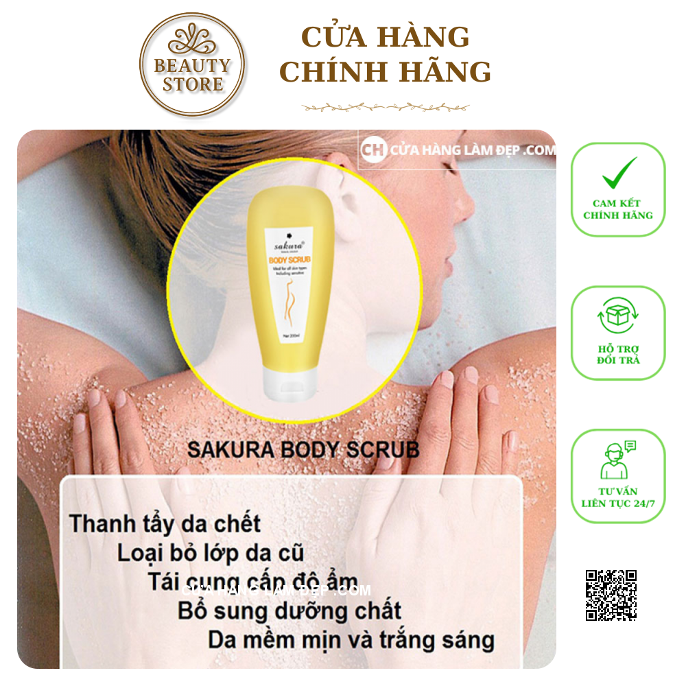 Kem Tẩy Tinh chất Chết Sakura Body Scrub