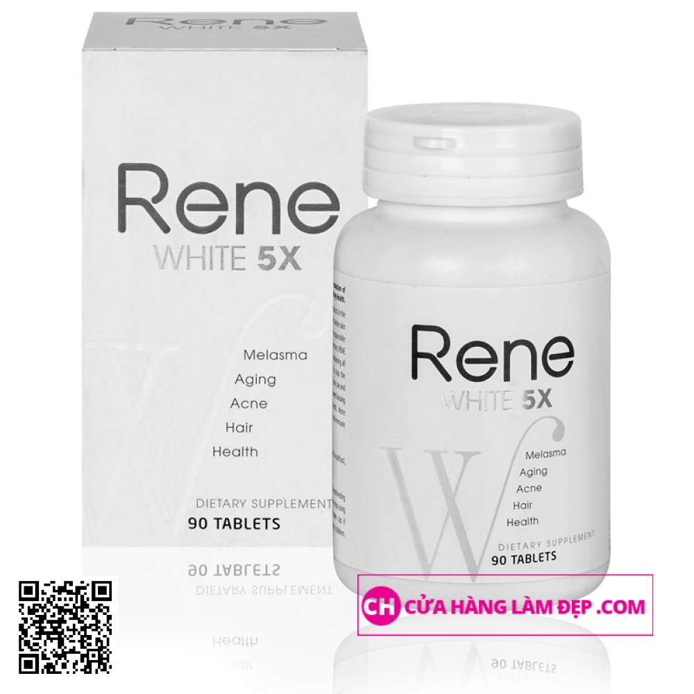 Viên Uống Trắng Da Rene White 5x - 90 viên