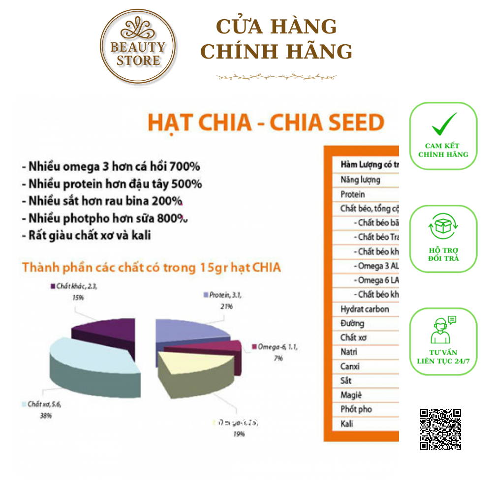 Hạt Chia Seeds High In Omega 3 Absolute Organic 1kg