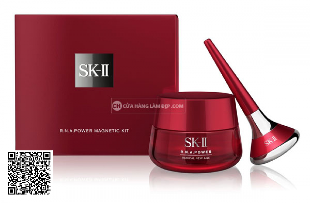 Set SK-II R.N.A Power Magnetic Booster Kit - Set Kem R.N.A 80g Và Gậy Từ Tính Siêu Thẩm Thấu