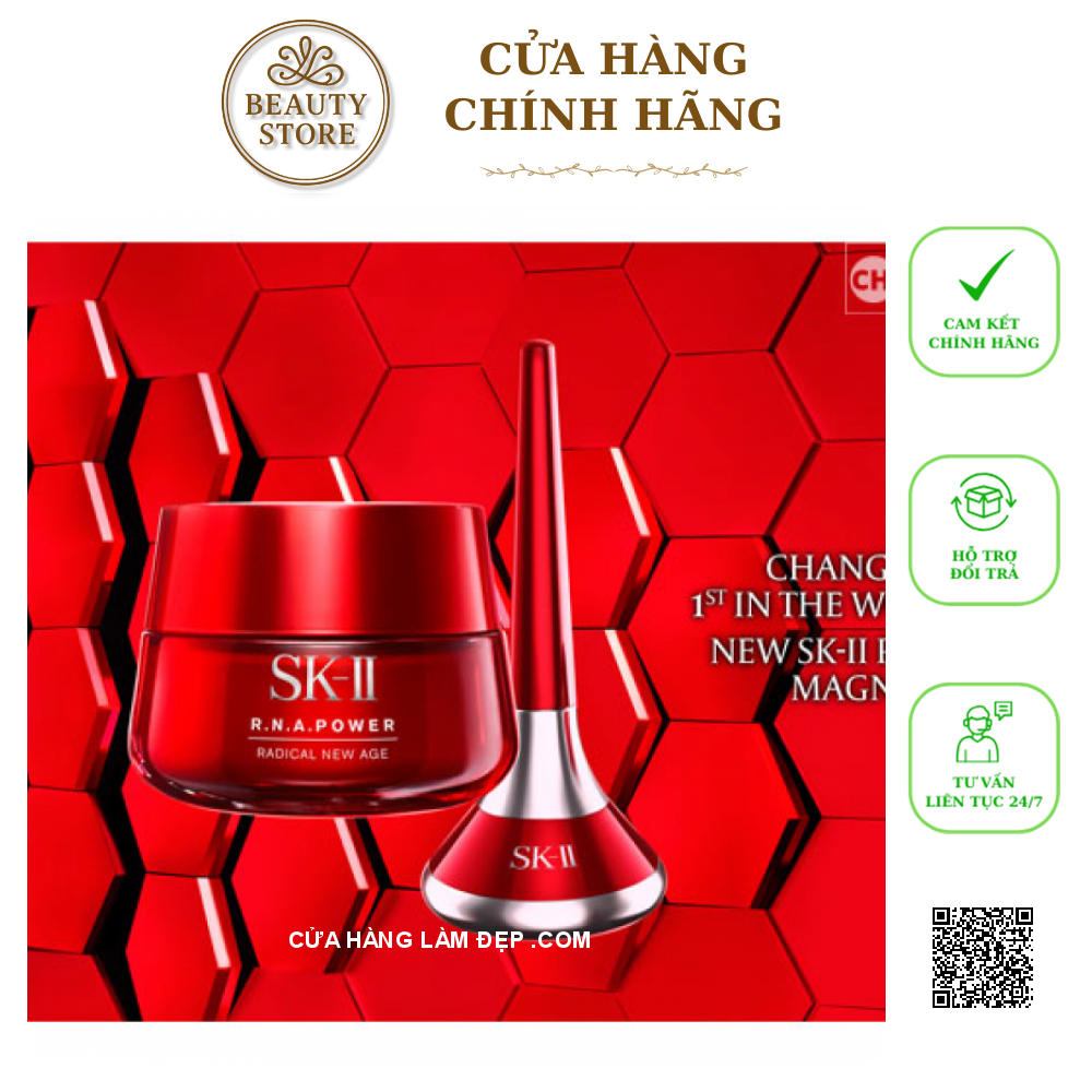Set SK-II R.N.A Power Magnetic Booster Kit - Set Kem R.N.A 80g Và Gậy Từ Tính Siêu Thẩm Thấu