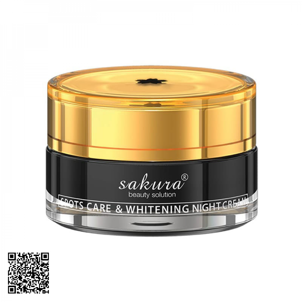 Kem Dưỡng Trắng Mờ Nám Sakura Spot Care & Whitening Night Cream Nhật Bản 30g