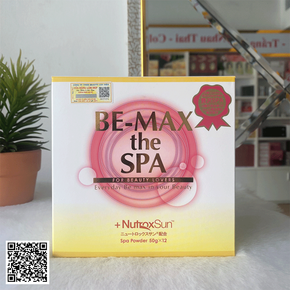 Bột tắm trắng Be-Max The Spa Bath Powder (Hộp 12 gói x 50g)