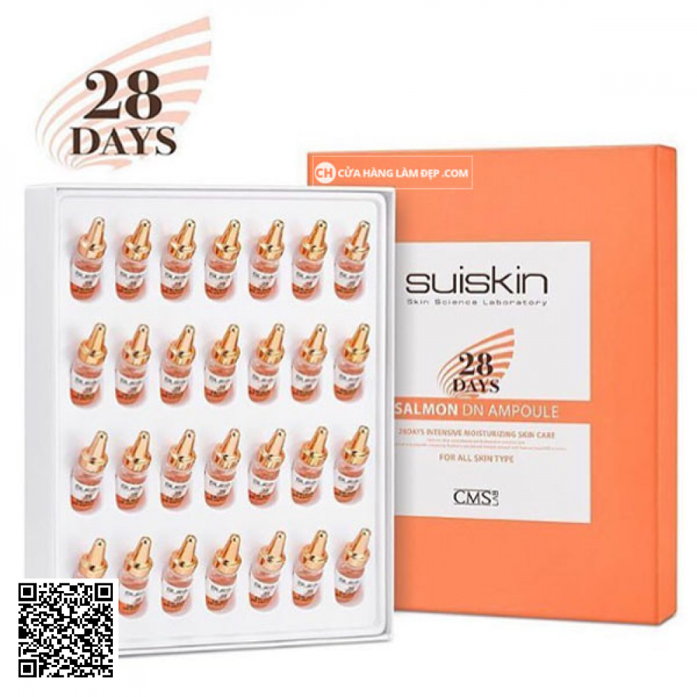 Tế Bào Salmon Chiết Xuất Cá Hồi DN Ampoule Dược Mỹ Phẩm Suiskin 28 Days