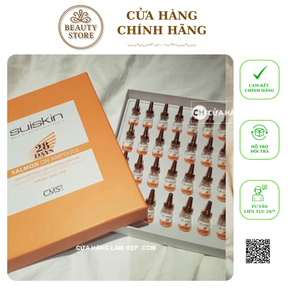 Tinh Chất Tinh chất Salmon Chiết Xuất Cá Hồi DN Ampoule Dược Mỹ Phẩm Suiskin 28 Days
