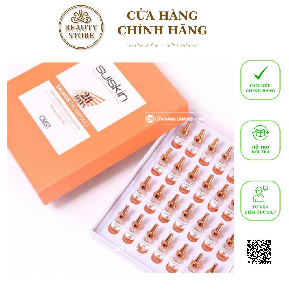 Tinh Chất Tinh chất Salmon Chiết Xuất Cá Hồi DN Ampoule Dược Mỹ Phẩm Suiskin 28 Days