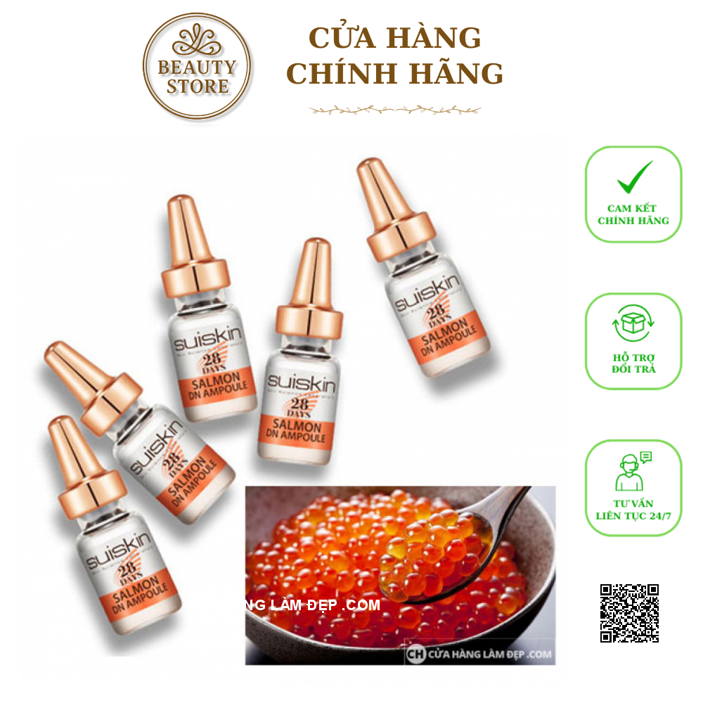 Tinh Chất Tinh chất Salmon Chiết Xuất Cá Hồi DN Ampoule Dược Mỹ Phẩm Suiskin 28 Days