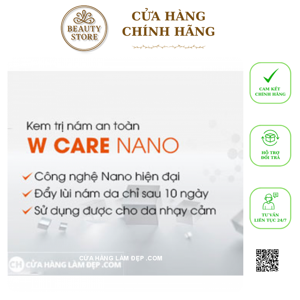 Kem Mờ Nám, Trắng Da An Toàn Wcare With Nano