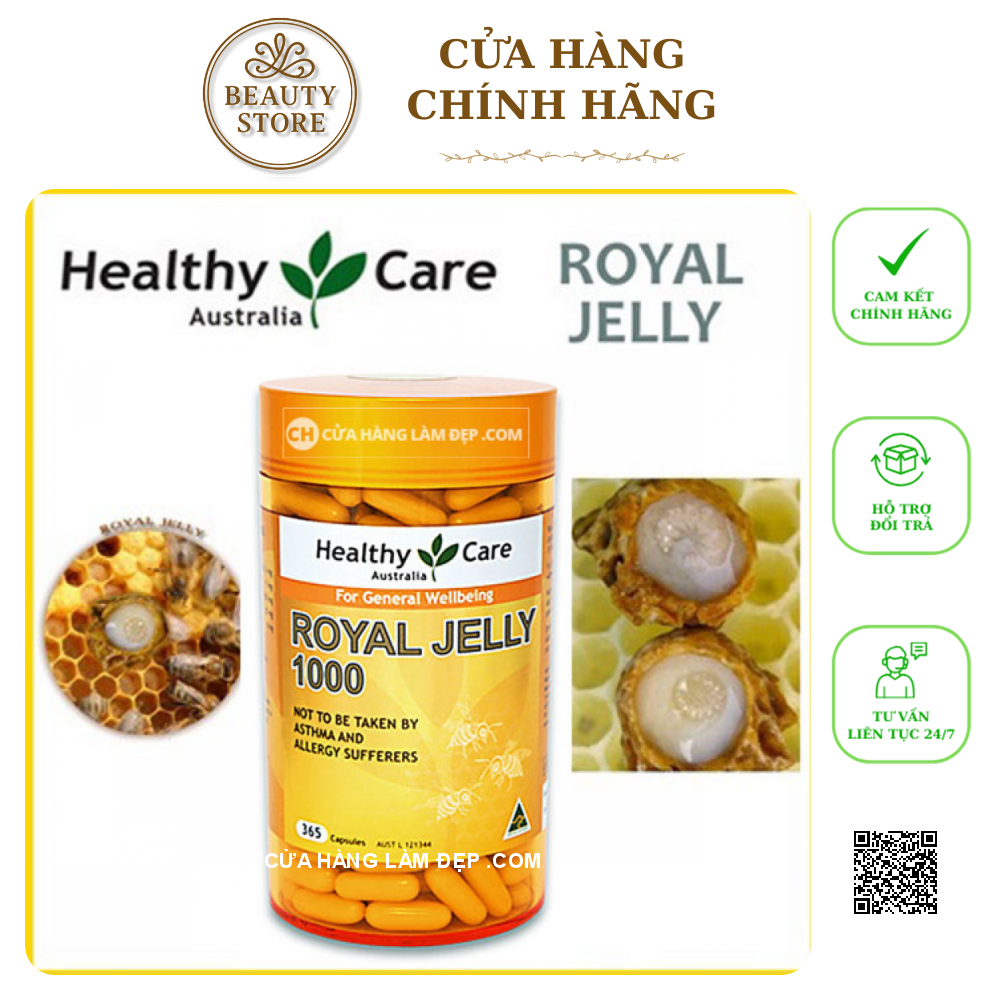 Sữa Ong Chúa Healthy Care Royal Jelly 1000mg (365 viên)