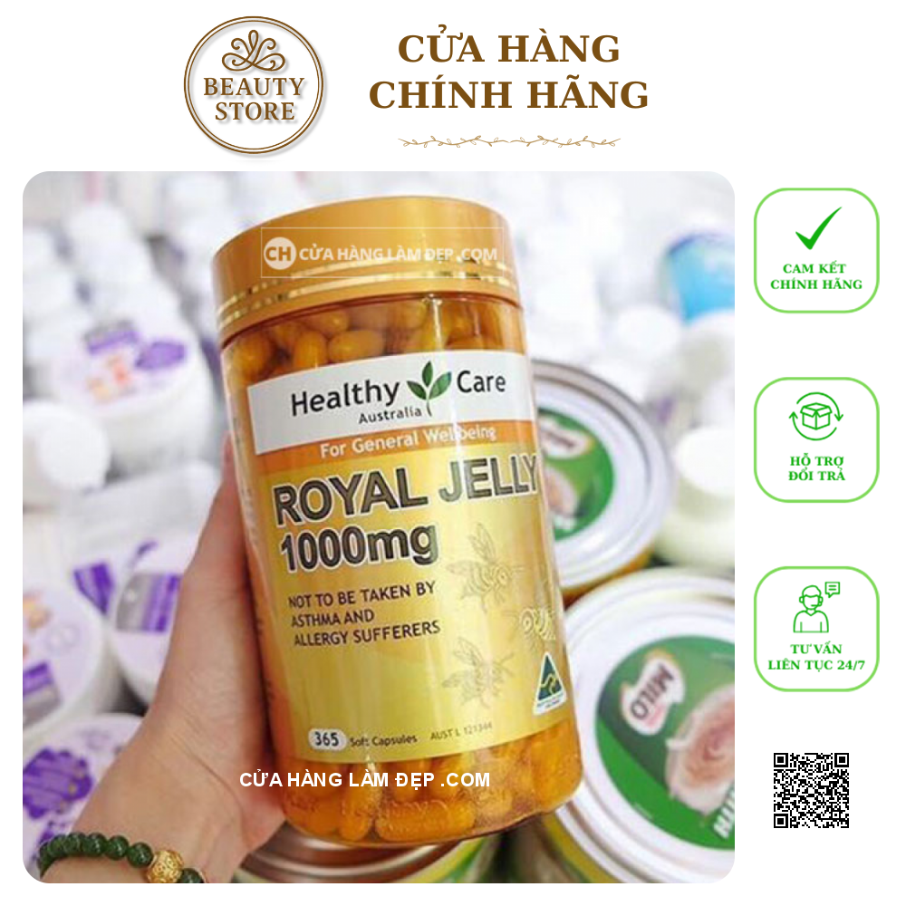 Sữa Ong Chúa Healthy Care Royal Jelly 1000mg (365 viên)
