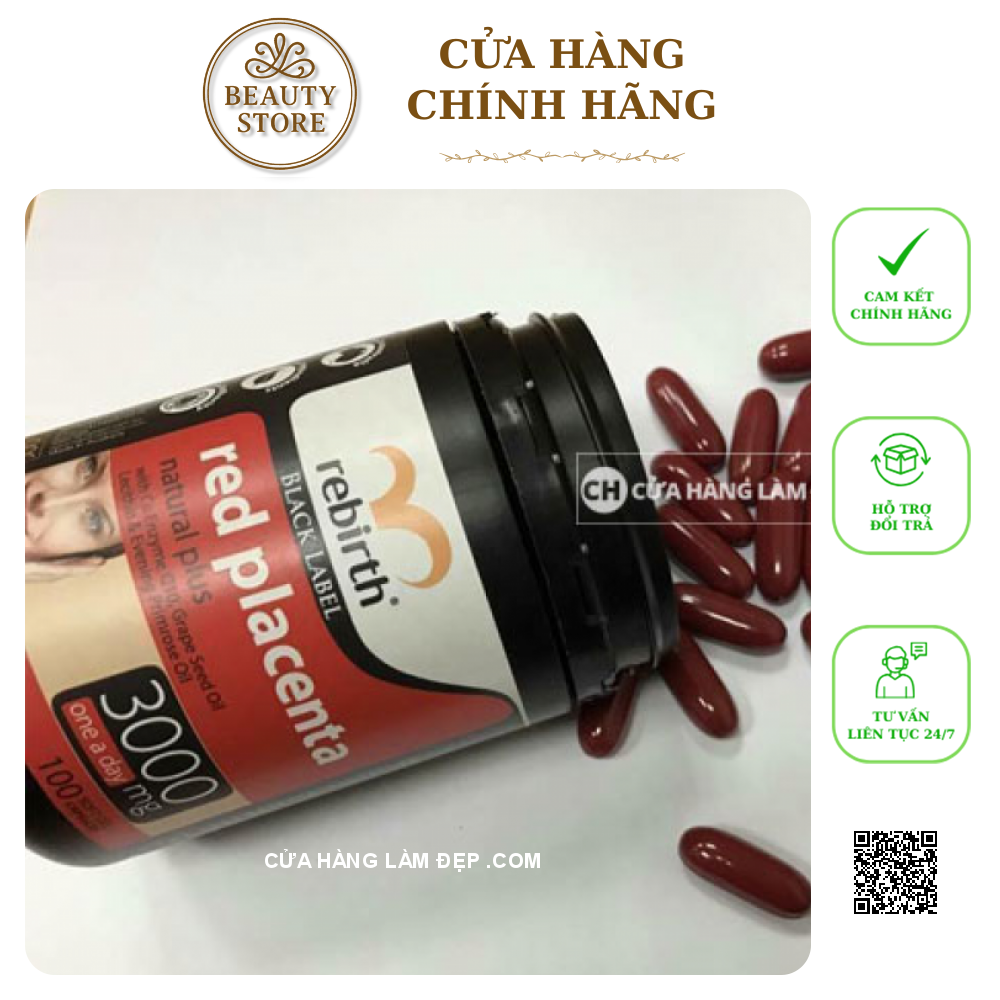 Viên Uống  Cừu Đỏ Rebirth Red Placenta 3000mg Của Úc