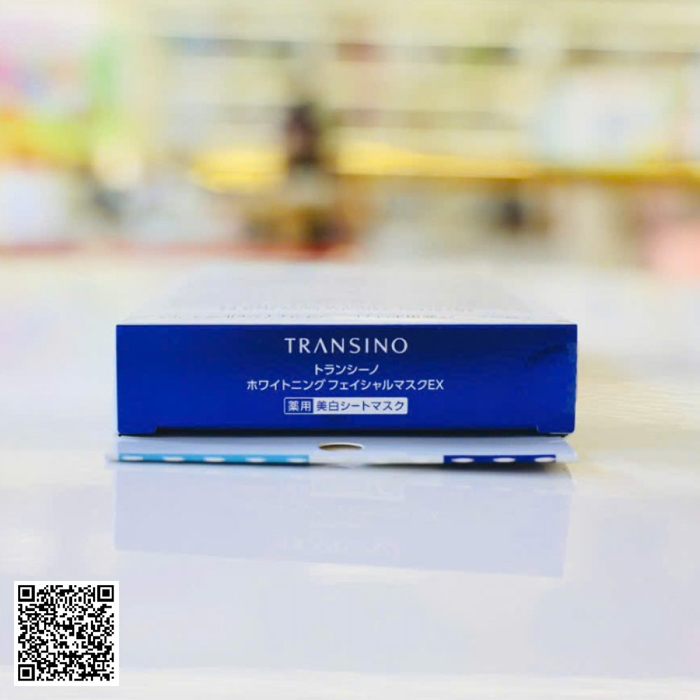 Mặt Nạ Dưỡng Trắng Da, Ngừa Nám Và Tàn Nhang Transino Whitening Facial Mask EX Từ Nhật Bản 4 Miếng