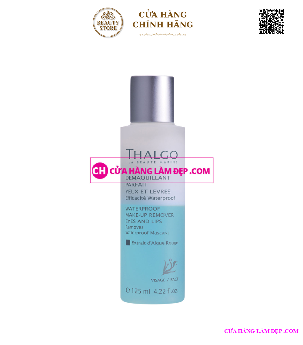 Dung dịch tẩy trang cho mắt và môi Thalgo Gentle Make Up Remover Eye & Lip