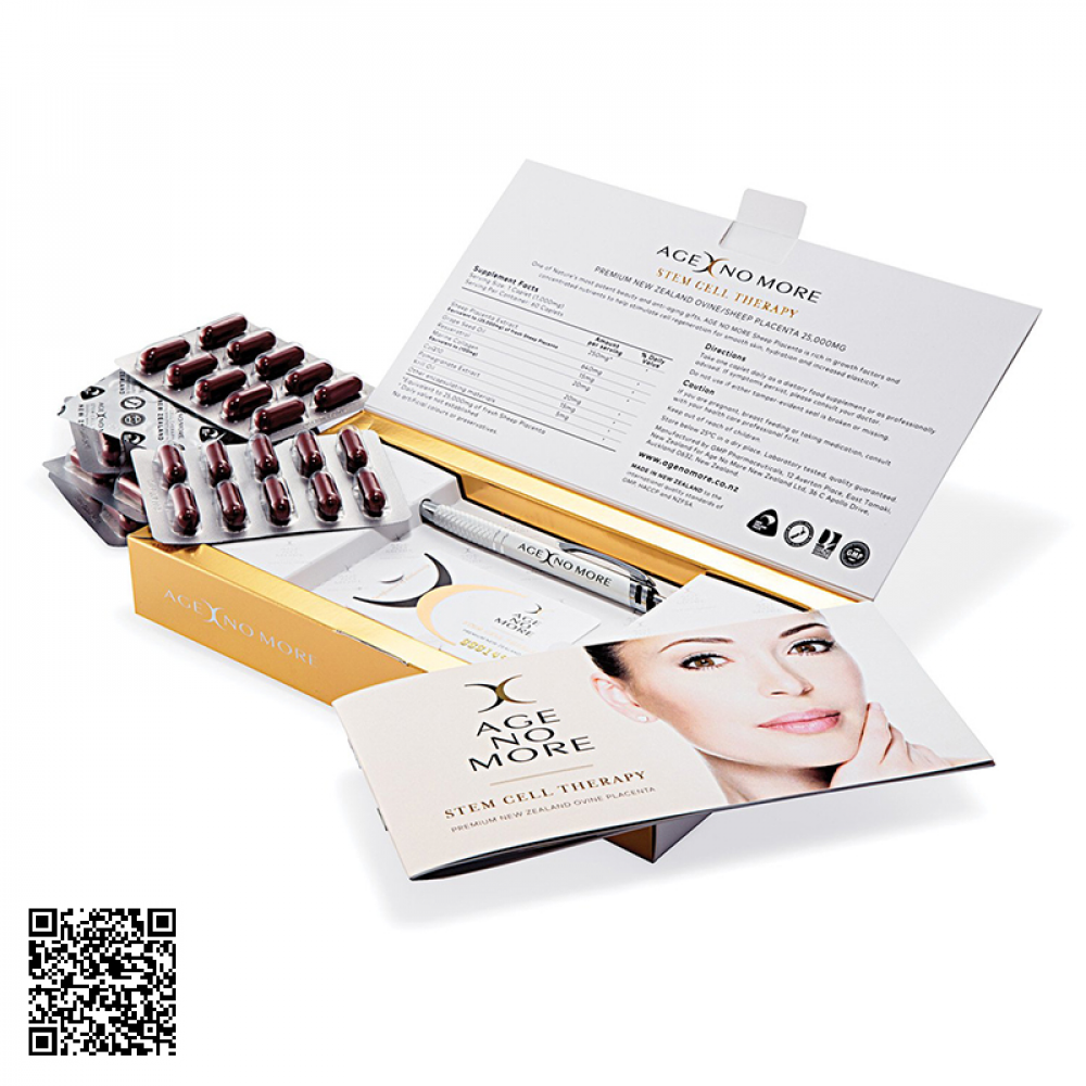 Viên Uống Tế Bào Nhau Thai Cừu Age No More 25000mg New Zealand 60 Viên