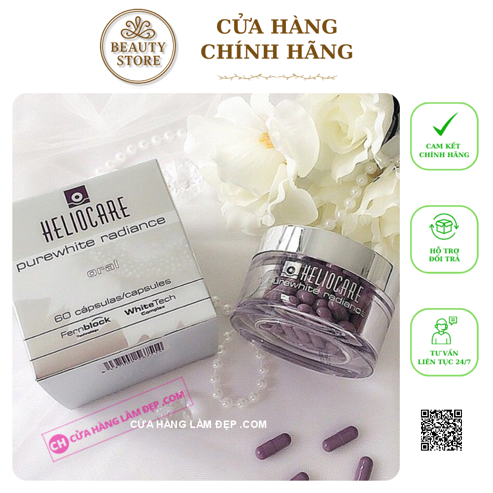 Viên Uống Trắng Da, Mờ Nám Heliocare PureWhite Radiance