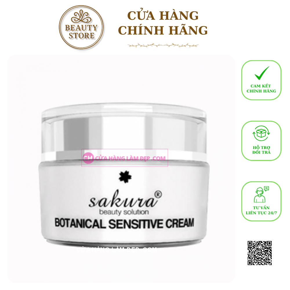Kem Dưỡng Trắng Da Cho Da Nhạy Cảm Sakura Botanical Sensitive Cream