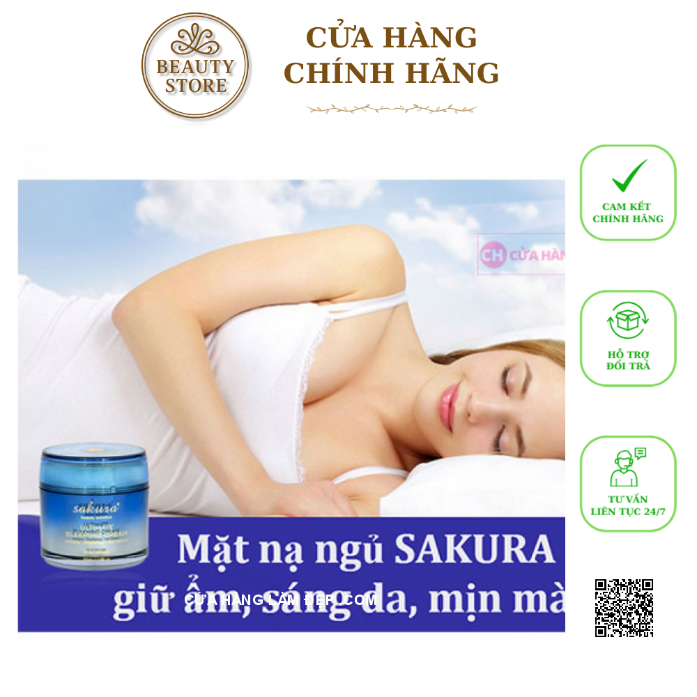 Mặt Nạ Ngủ Làm Dịu Và hỗ trợ trẻ hóa Làn Da Sakura Ultimate Sleeping Cream