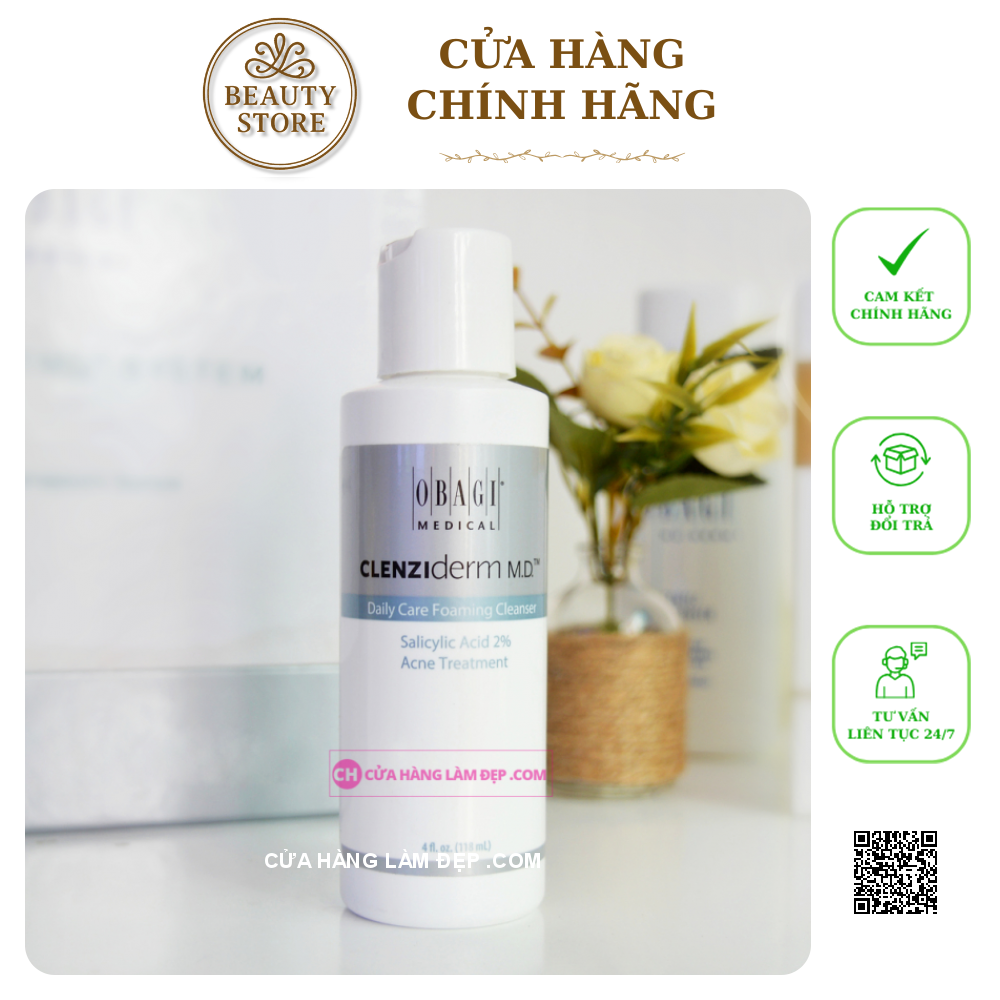 Sữa Rửa Mặt Cho Da Mụn Obagi Cleziderm MD Daily Care Foaming Cleanser
