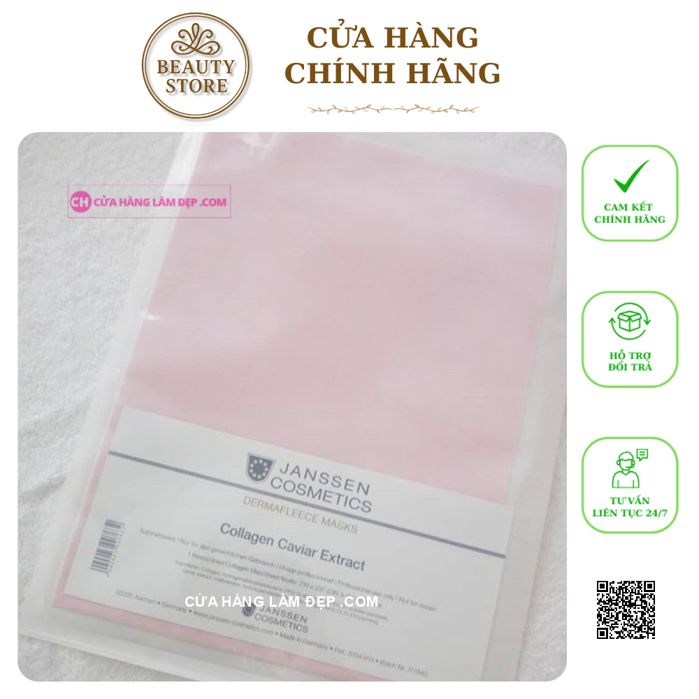 Mặt Nạ Giảm Lão Hóa Da Janssen Dermafleece Masks Collagen Caviar Extract