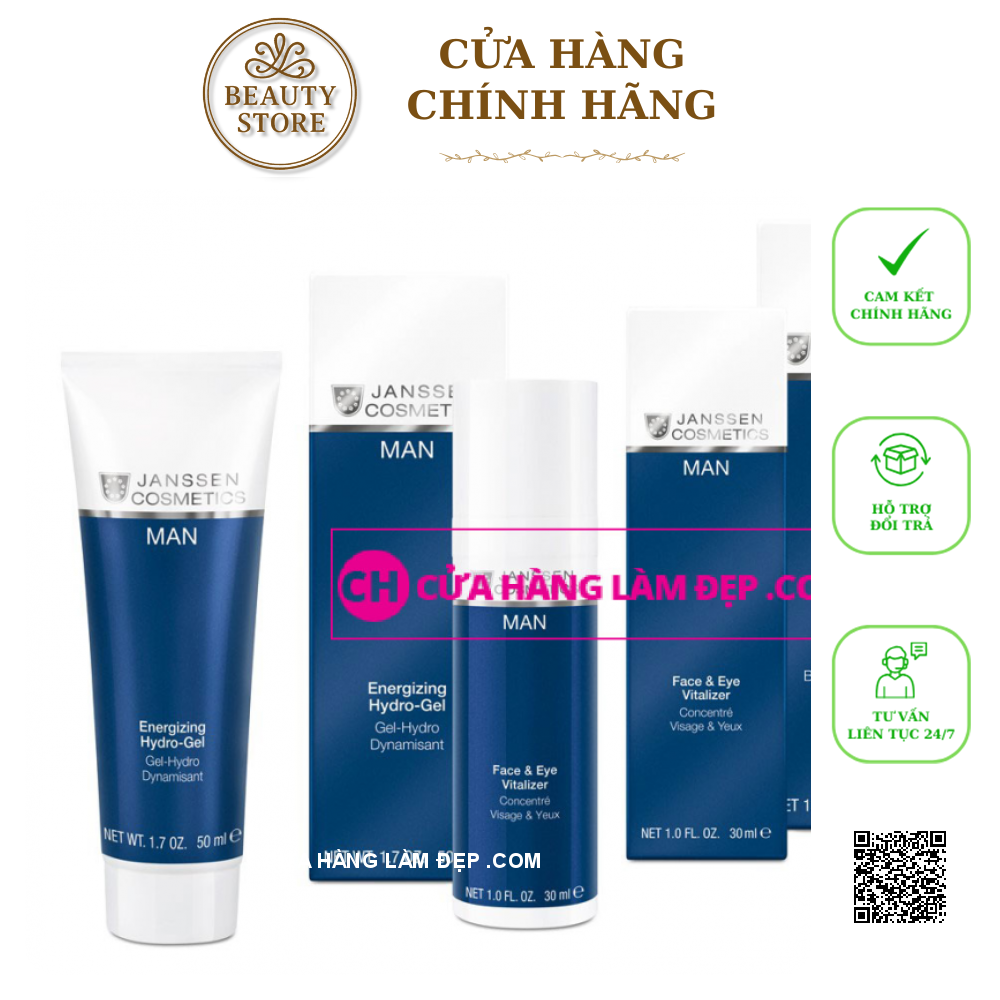 Kem Dưỡng Cung Cấp Vitamin C Cho Mặt Và Mắt Dành Cho Nam Janssen Man Face & Eye Vitalizer