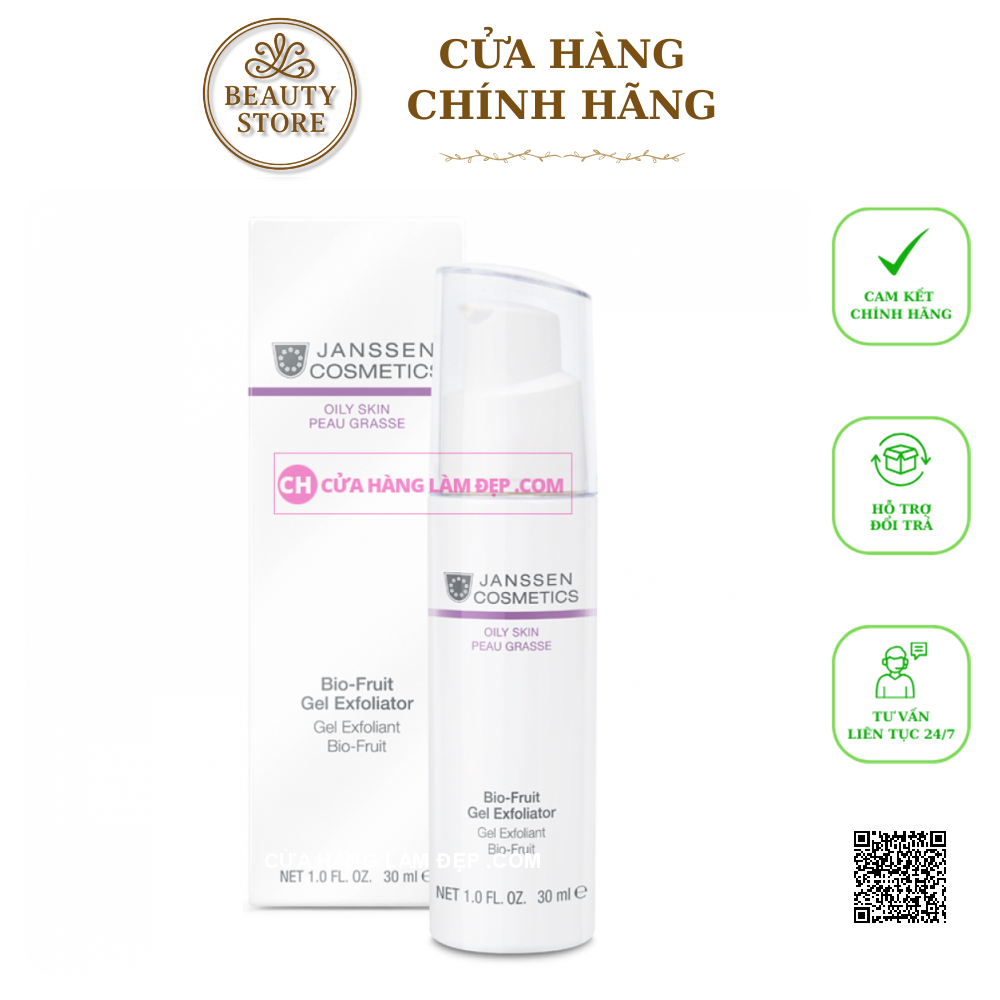 Gel Tẩy Tinh chất Chết Chiết Xuất Từ Trái Cây Janssen Oily Skin Bio-Fruit Gel Exfoliator 30ml