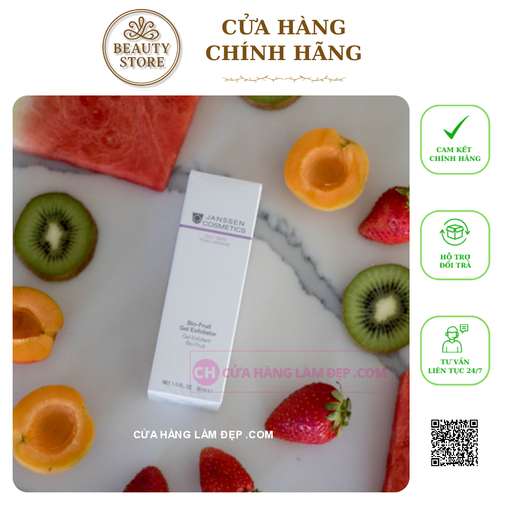 Gel Tẩy Tinh chất Chết Chiết Xuất Từ Trái Cây Janssen Oily Skin Bio-Fruit Gel Exfoliator 30ml