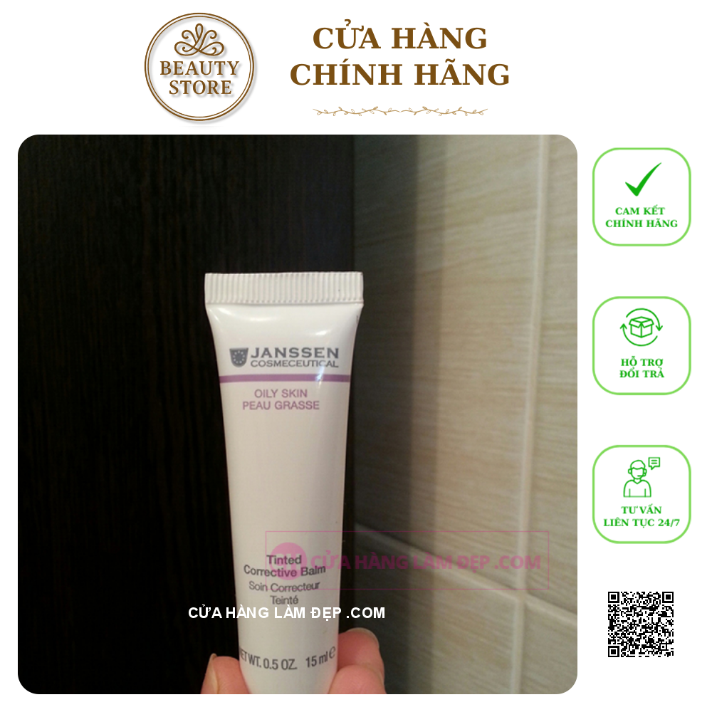 Kem Kháng Viêm Và Che Khuyết Điểm Cho Da Dầu Janssen Oily Skin Tinted Corrective Balm Medium