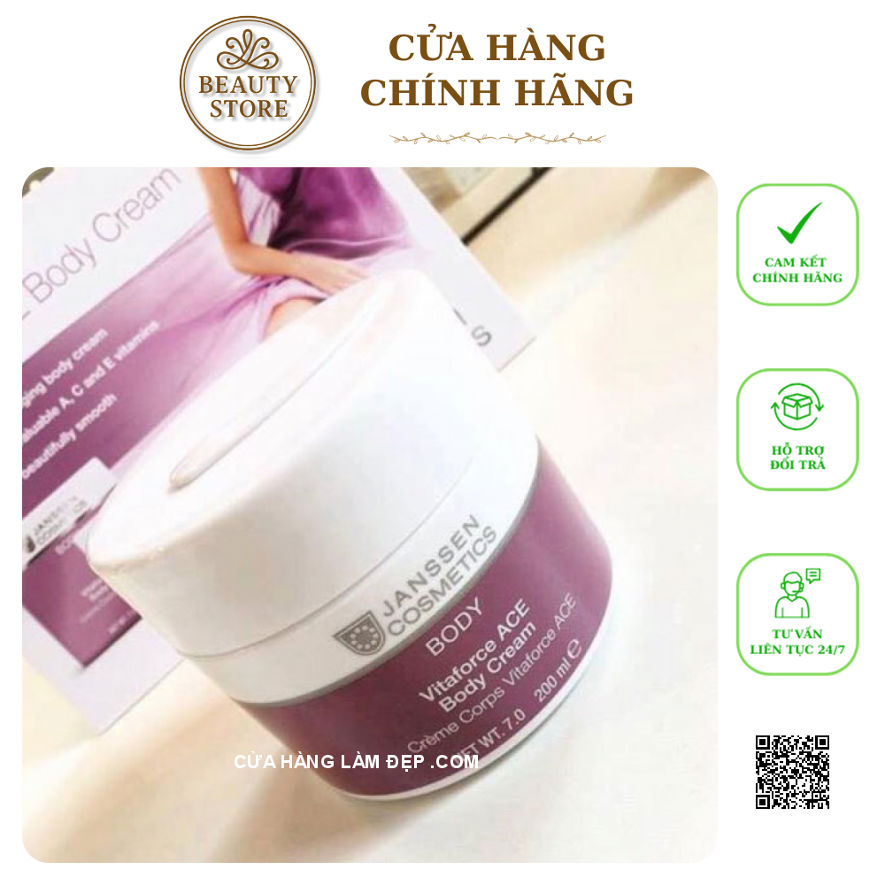 Kem Dưỡng Trắng Da Toàn Thân Janssen Vitafore C Ace Body Cream
